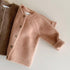 Autumn and Winter Baby Crewneck Wool Knitted Cardigan